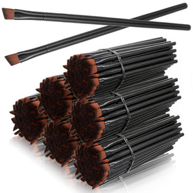 Afcabakila disposable angled eyebrow brushes ready for hygienic brow shaping
