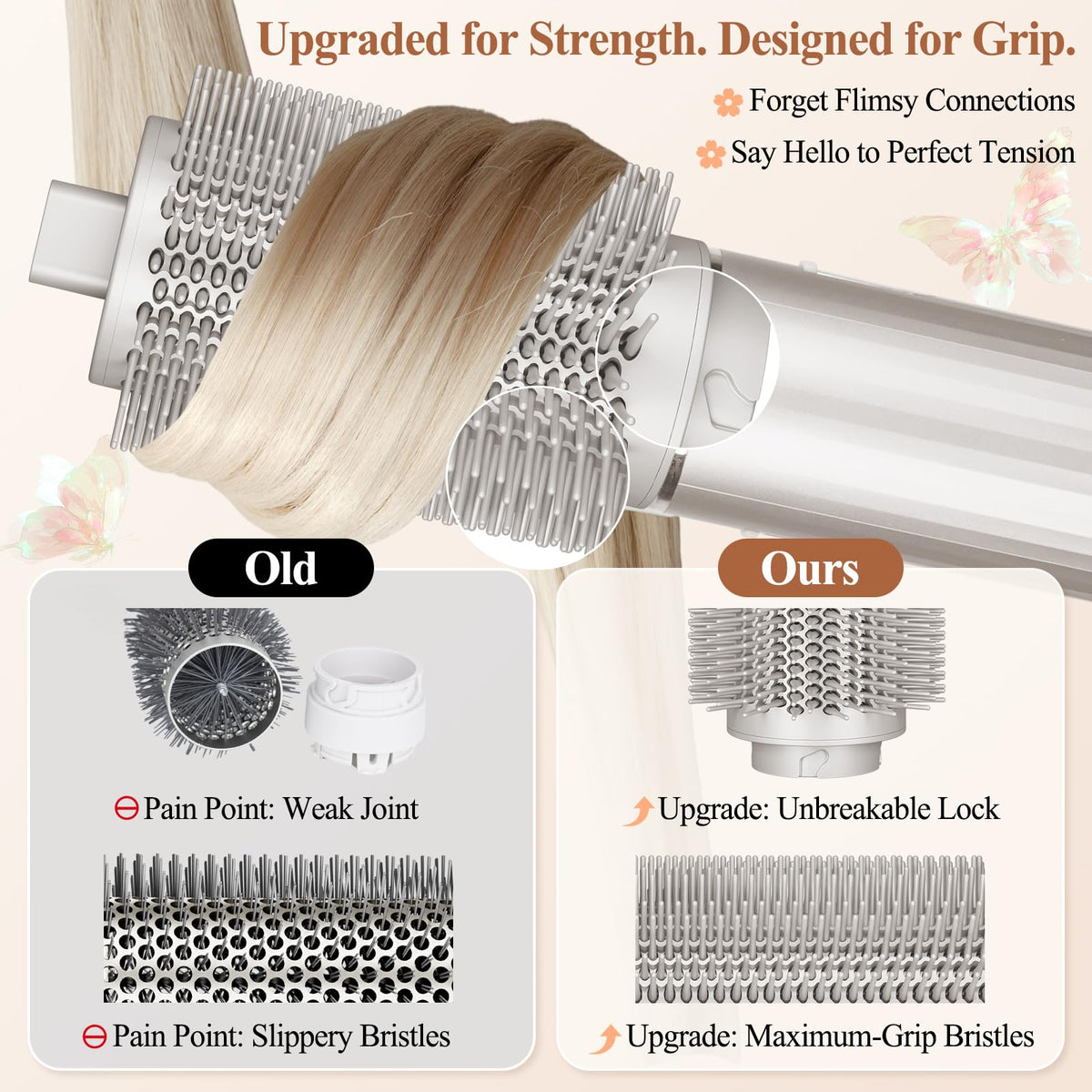 AFDD 3in bristles deliver smooth glide and reduced snagging.