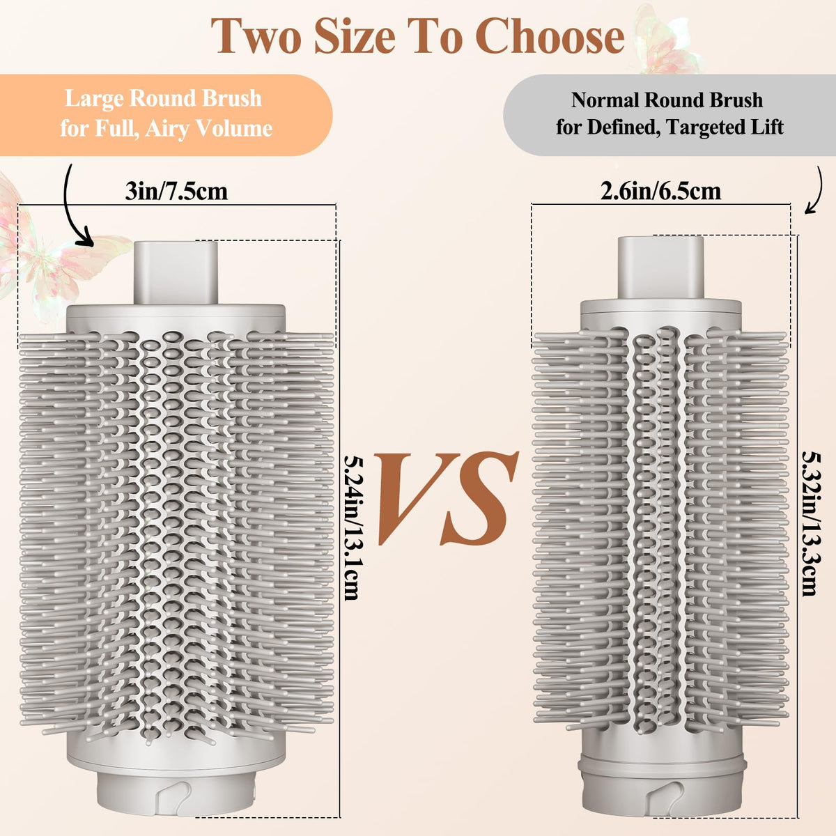 AFDD round brush with optimized airflow for faster drying and smoother results.