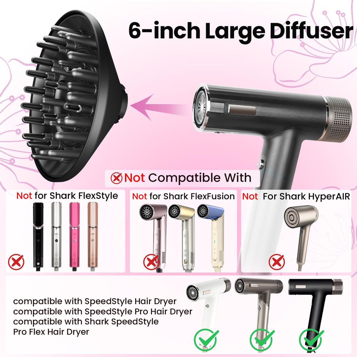 AFDD diffuser for Shark SpeedStyle highlights defined curls and natural texture.