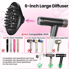 AFDD diffuser for Shark SpeedStyle highlights defined curls and natural texture.