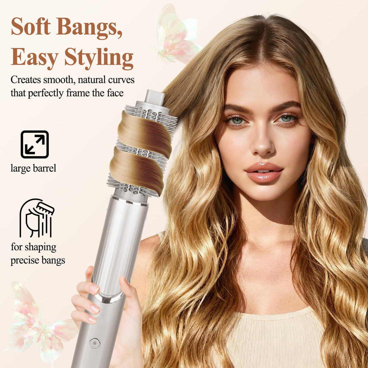 AFDD round brush creates loose waves for natural movement.