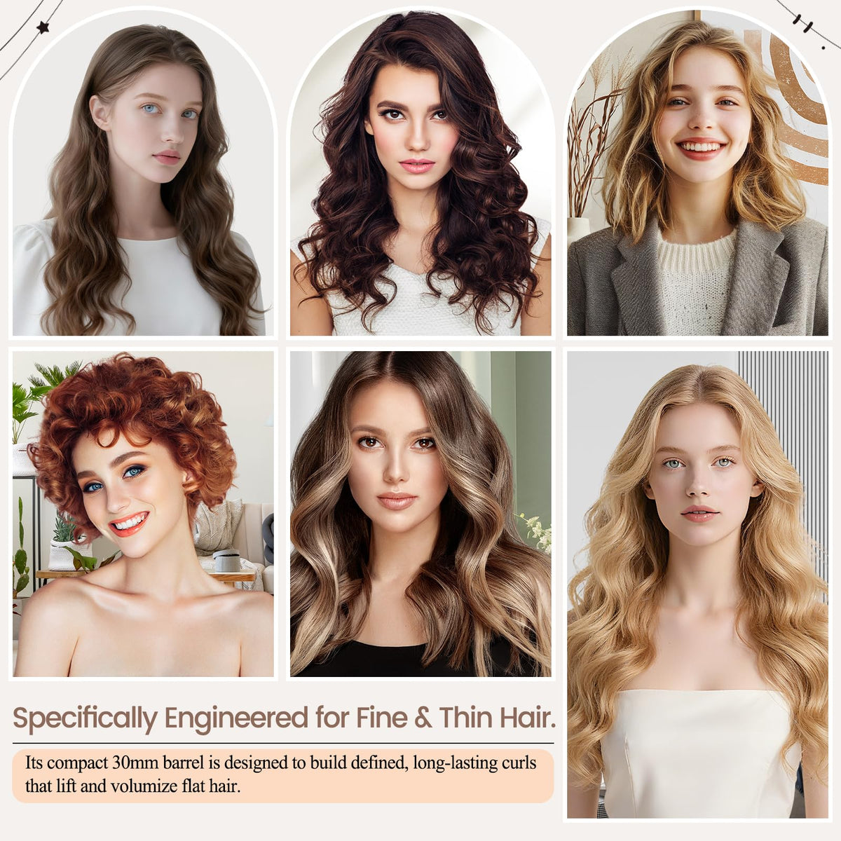 AFDD morning styling with a compact curl tool for quick results.