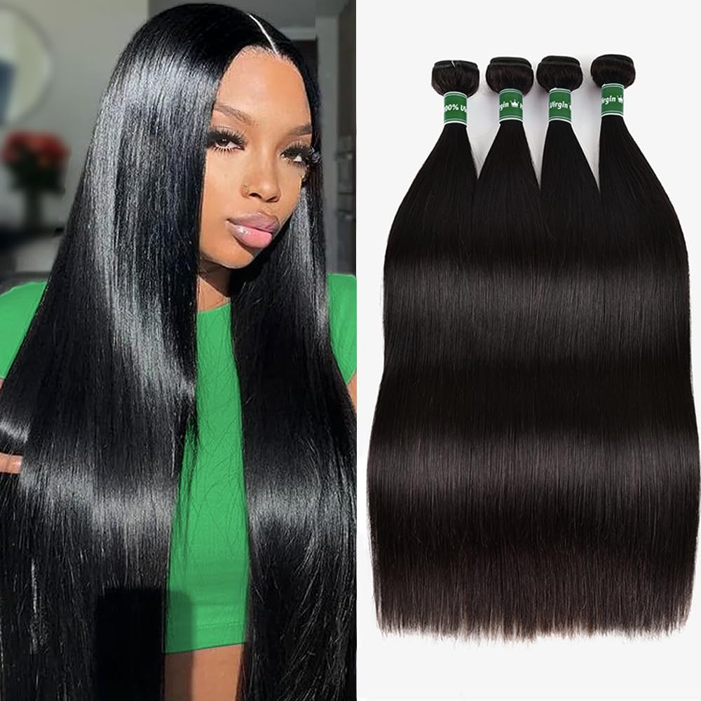 Afeier straight bundles 20-inch with natural shine for versatile daily styling