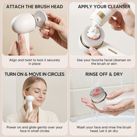 AFEIOFT soft silicone bristles closeup illustrate gentle daily cleansing for sensitive skin.
