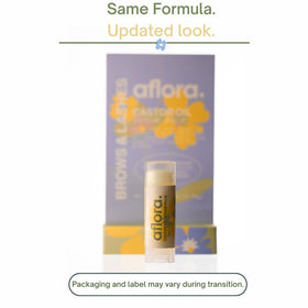 Aflora Purity testing label confirms fragrance-free, prostaglandin-free formula.