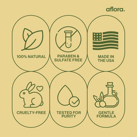 Aflora Travel-size solid stick ready for on-the-go skincare routine.