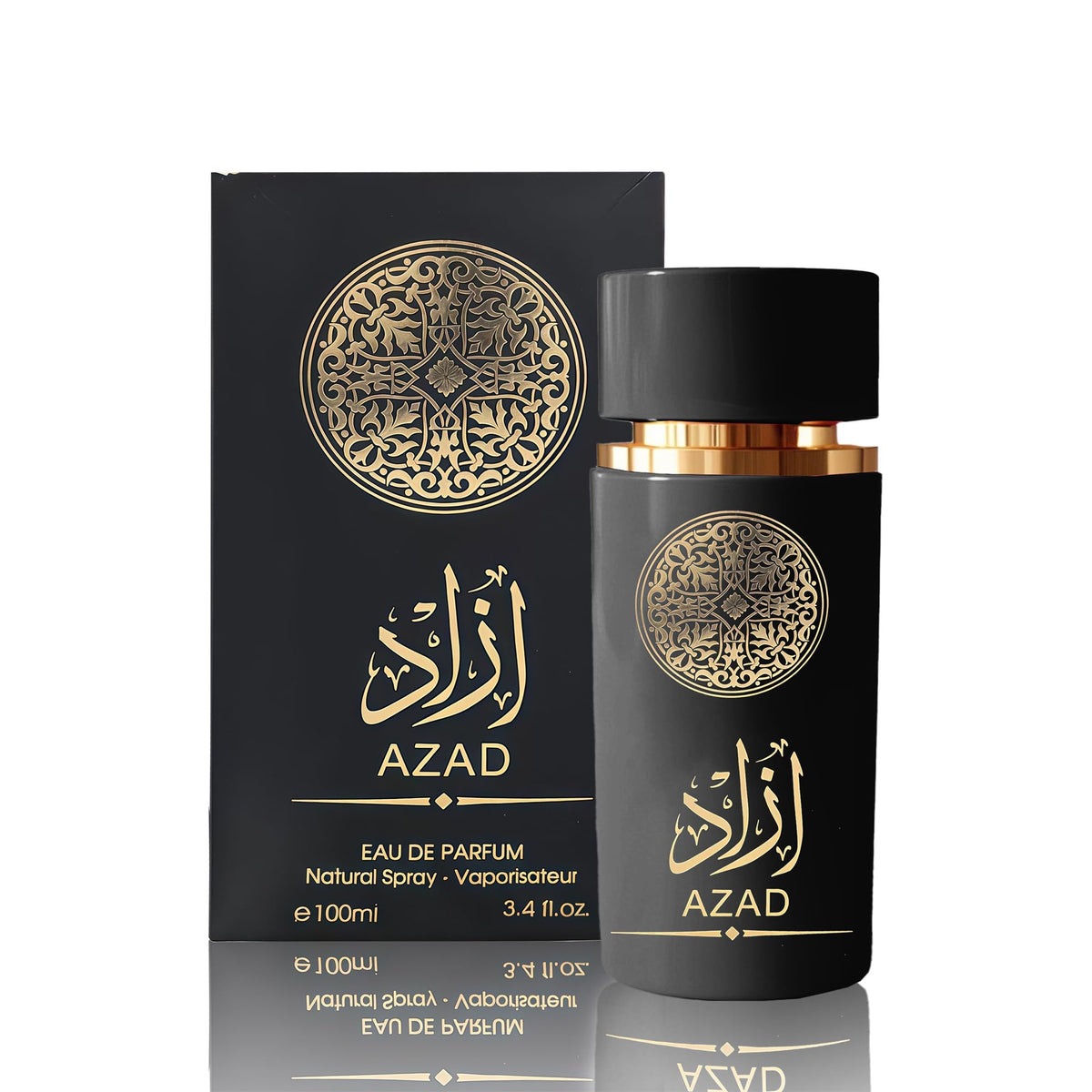 AFLUXE AZAD bottle front displays bold design for everyday confidence.