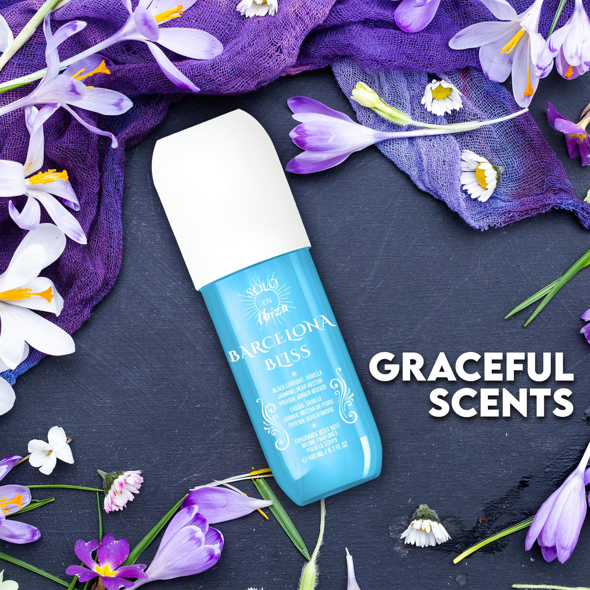 AFLUXE Barcelona Bliss pour angle, gentle release for a light, lasting scent.