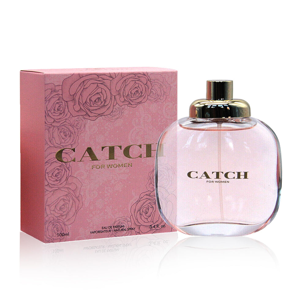 AFLUXE Catch for Women perfume bottle front view, sleek design for everyday elegance.