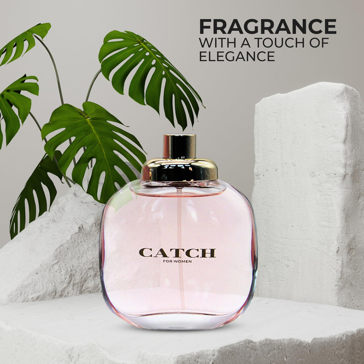AFLUXE Catch for Women label closeup, premium branding and crisp scent notes.