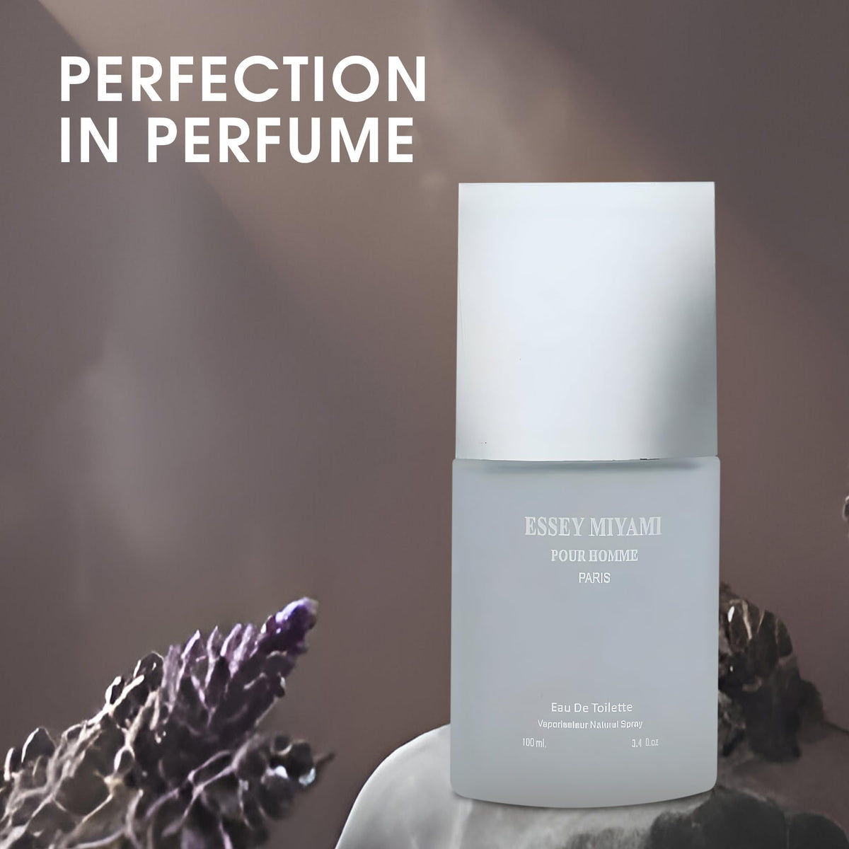 AFLUXE Essey Miyamie bottle close-up highlights citrus opening for a fresh start.