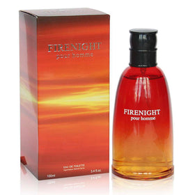 AFLUXE FireNight Pour Homme bottle front view, sleek design for daily use.