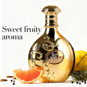 AFLUXE Nyla opening fruit notes image showing coconut and peach nectar allure
