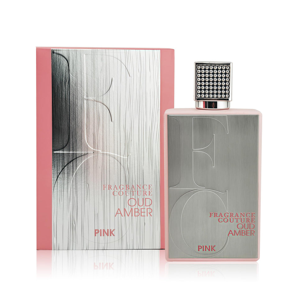 AFLUXE Oud Amber Pink bottle highlights a bold unisex scent for daily wear.