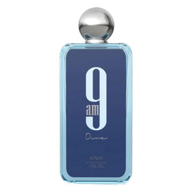 Afnan 9 AM Dive unisex usage image suggests versatile daily fragrance.