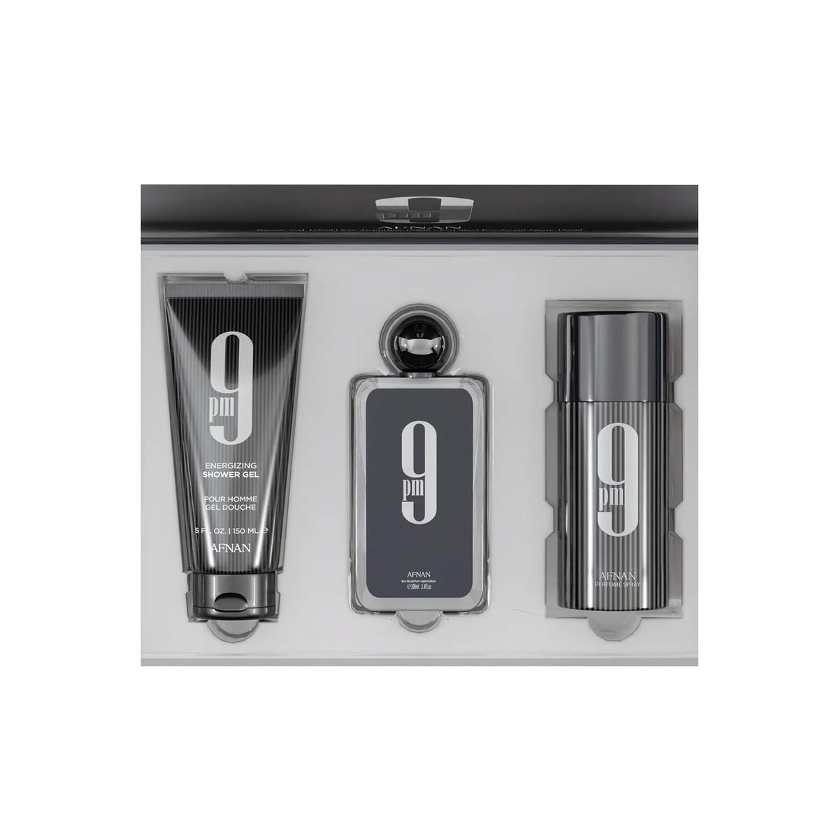 Afnan 9 PM deodorant tube highlighting smooth application and all-day freshness.