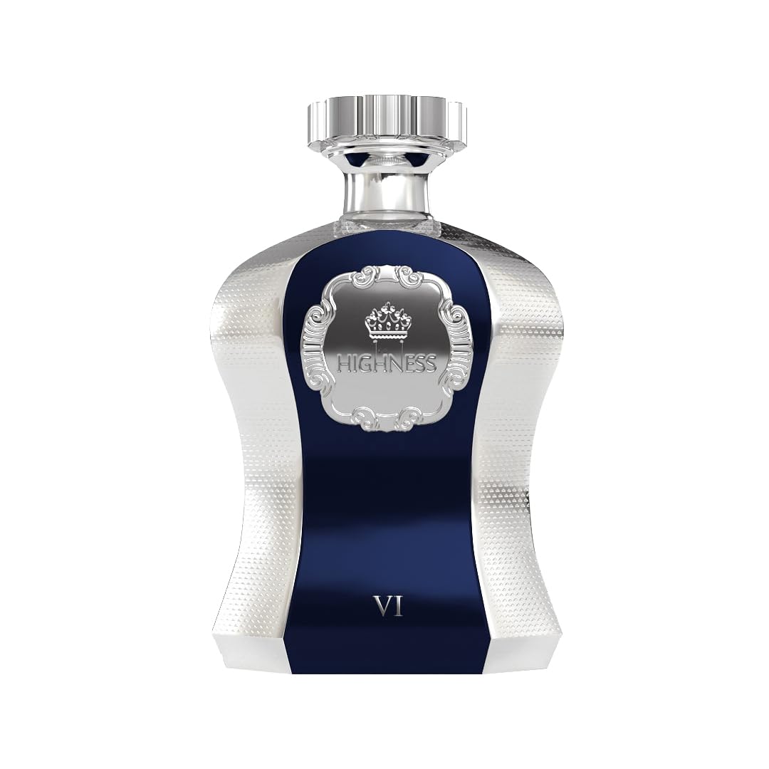 Afnan Highness Blue bottle front view for daily luxury fragrance.