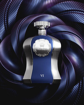 Afnan Highness Blue packaging box, refined presentation for gifting.