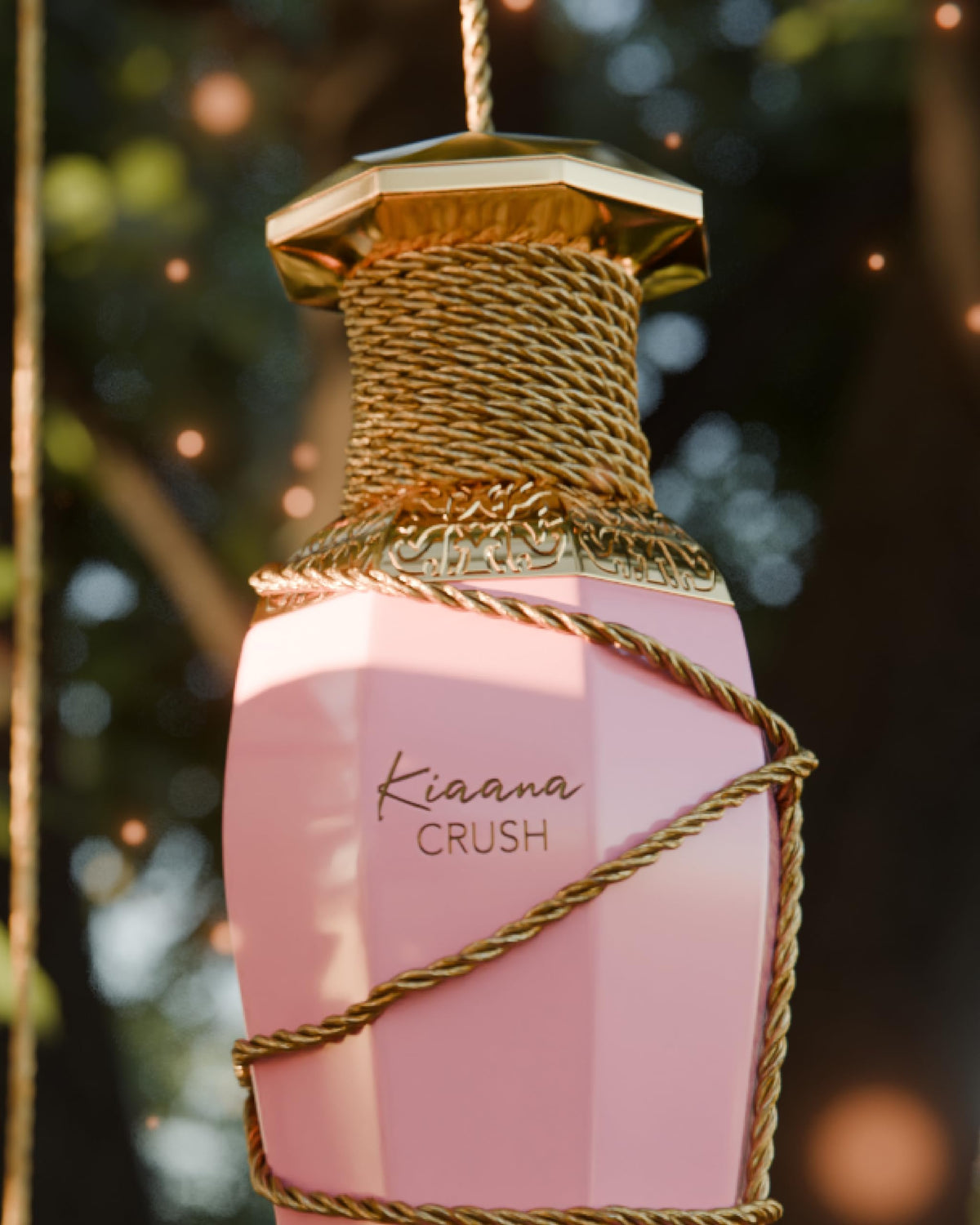 Afnan Kiaana Crush fragrance swirl conveys evening elegance and confident charm.
