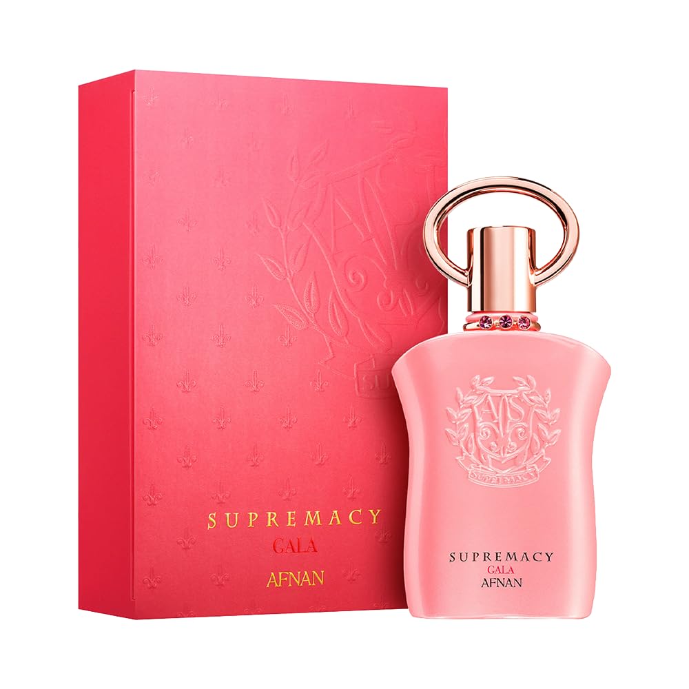 Afnan Supremacy Gala middle notes reveal gardenia and honeysuckle for elegant bloom.