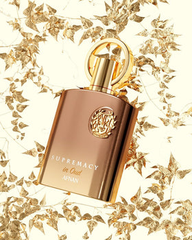 Afnan Supremacy in Oud inner box detail emphasizes premium presentation