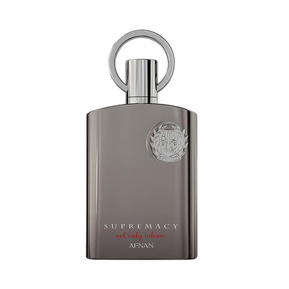 Afnan Supremacy Pour Homme bottle front view for a bold amber-spicy fragrance.