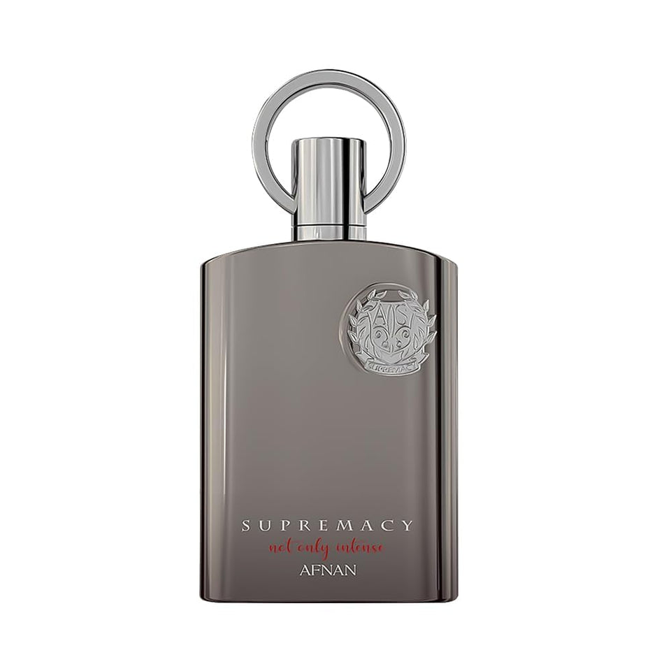 Afnan Supremacy Pour Homme bottle front view for a bold amber-spicy fragrance.
