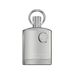 Afnan Supremacy Pour Homme bottle on a sleek surface for an elegant evening scent