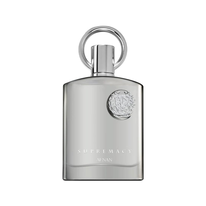 Afnan Supremacy Pour Homme bottle on a sleek surface for an elegant evening scent