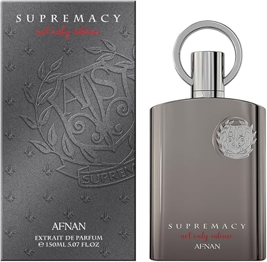 Afnan Supremacy Pour Homme packaging shot signaling premium, long-lasting fragrance.