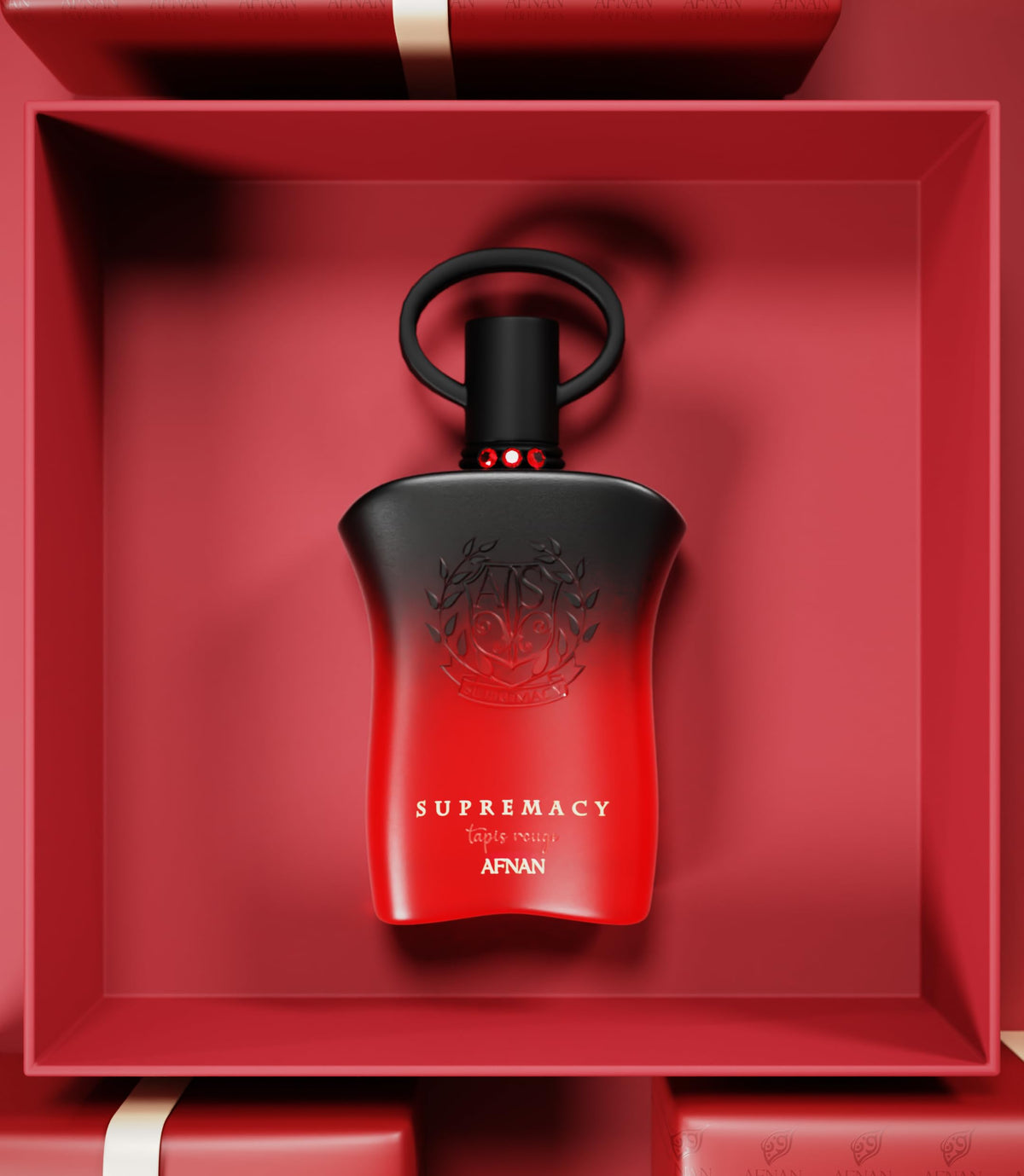 Afnan Supremacy Tapis Rouge packaging box, luxurious gift-ready presentation.