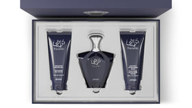 Afnan Turathi Homme Blue Shower Gel bottle for refreshing cleansing.