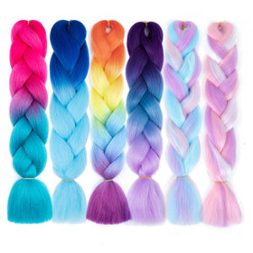 AFNOTE Braiding Hair 24inch pack packaging for simple storage and quick color selection.