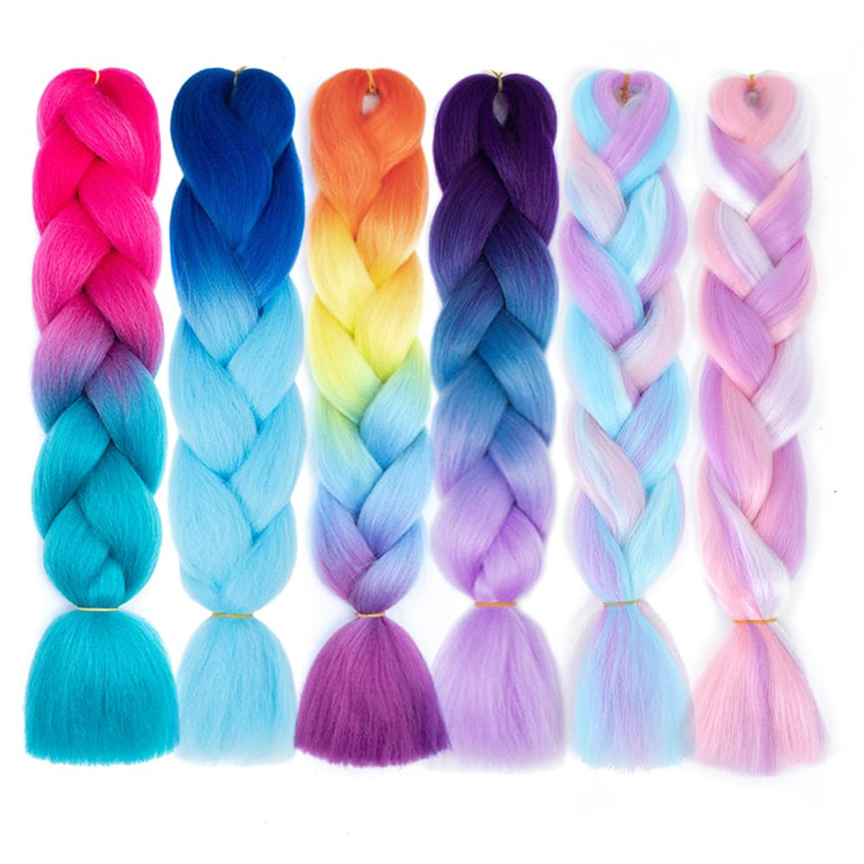 AFNOTE Braiding Hair 24inch pack packaging for simple storage and quick color selection.