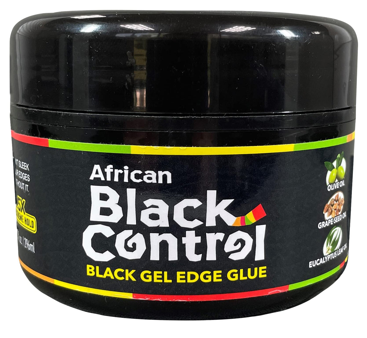 African Black Control edge gel glue bottle for smooth edges and long-lasting hold