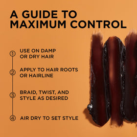 Loc or twist styling with extreme hold and flexible movement from African Pride gel