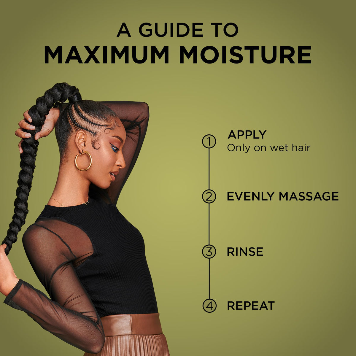 Tea tree oil presence refreshing scalp in Olive Miracle 2-in-1.