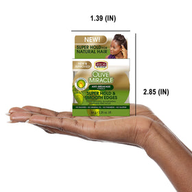 African Pride Olive Miracle user-friendly gel for daily edge care.