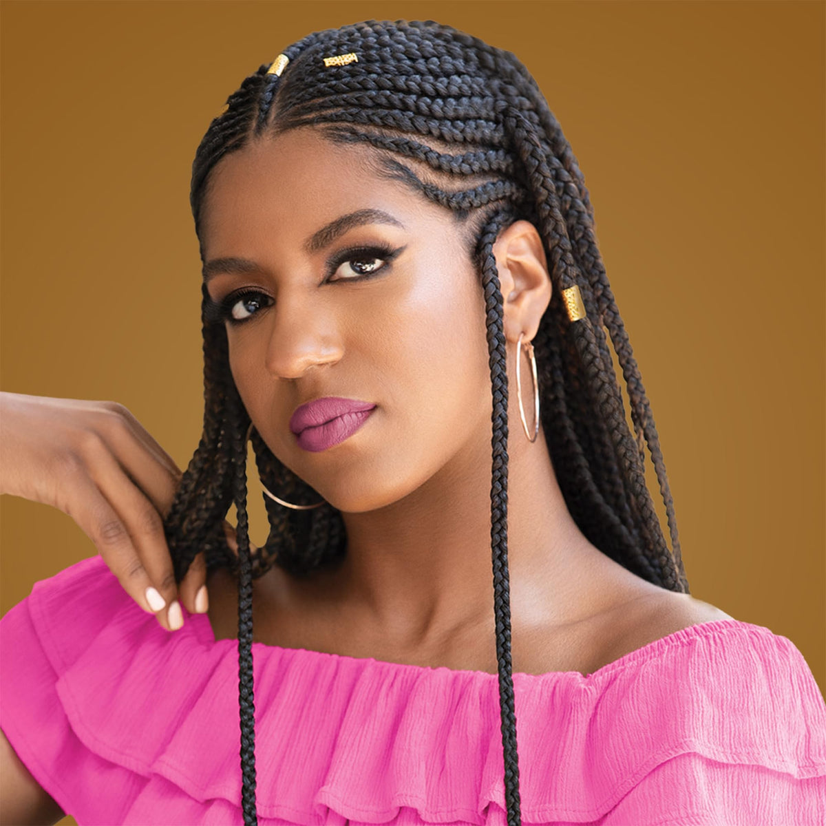 African Pride Protective style care with oil on braids and twists