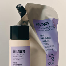 AG Care Curl Thrive packaging highlights vegan and cruelty-free formula.
