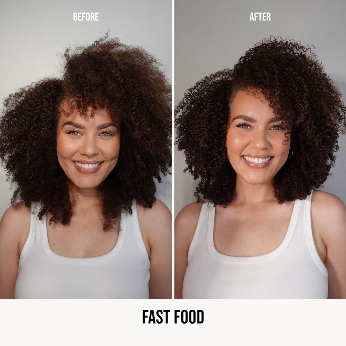 AG Care Fast Food Leave-On hair application demonstrates easy styling