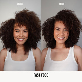 AG Care Fast Food Leave-On hair application demonstrates easy styling