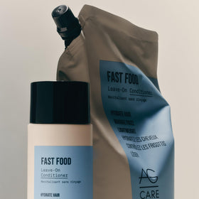 AG Care Fast Food Leave-On weightless conditioning on hair