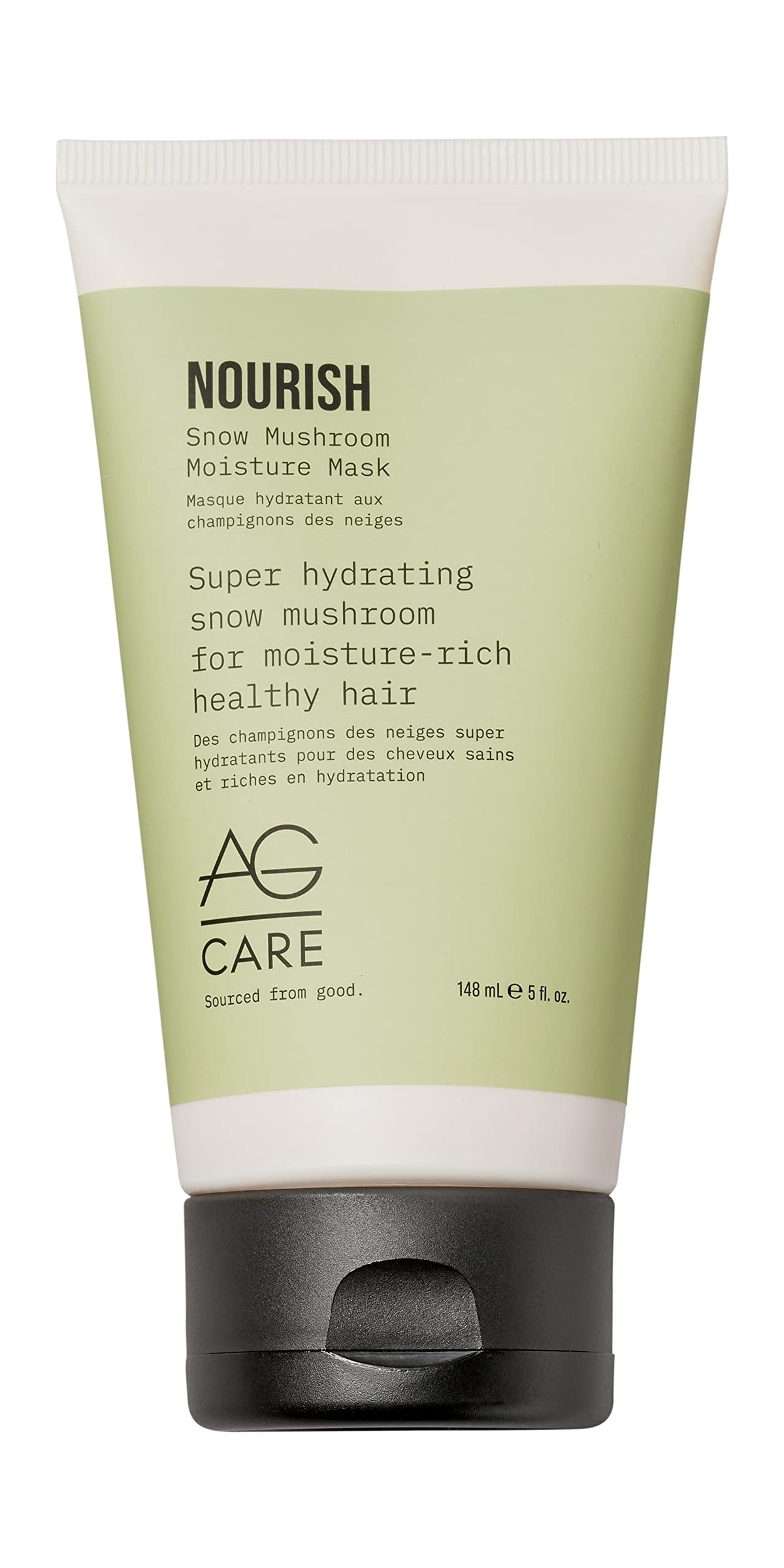 AG Care Nourish Snow Mushroom Moisture Mask application, delivering deep hydration to hair.