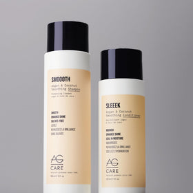 Lifestyle scene with morning routine featuring Sleeek conditioner