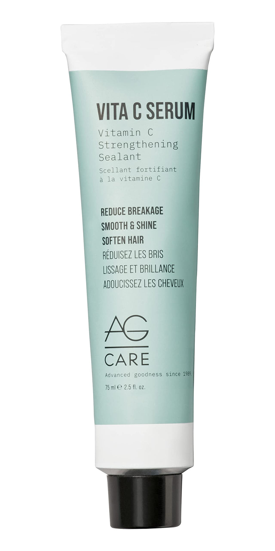 AG Care Vitamin C Serum bottle with pump promotes elasticity and a glossy finish