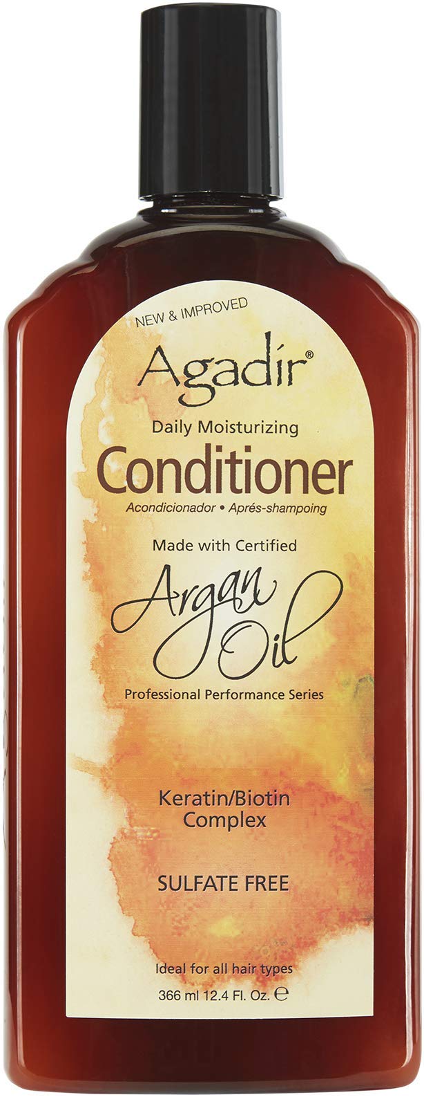 Agadir Argan Oil Daily Moisturizing Conditioner bottle promotes detangling and healthy shine.