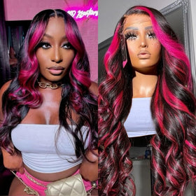 Agairl 26inch ombre lace front wig blends naturally with hairline