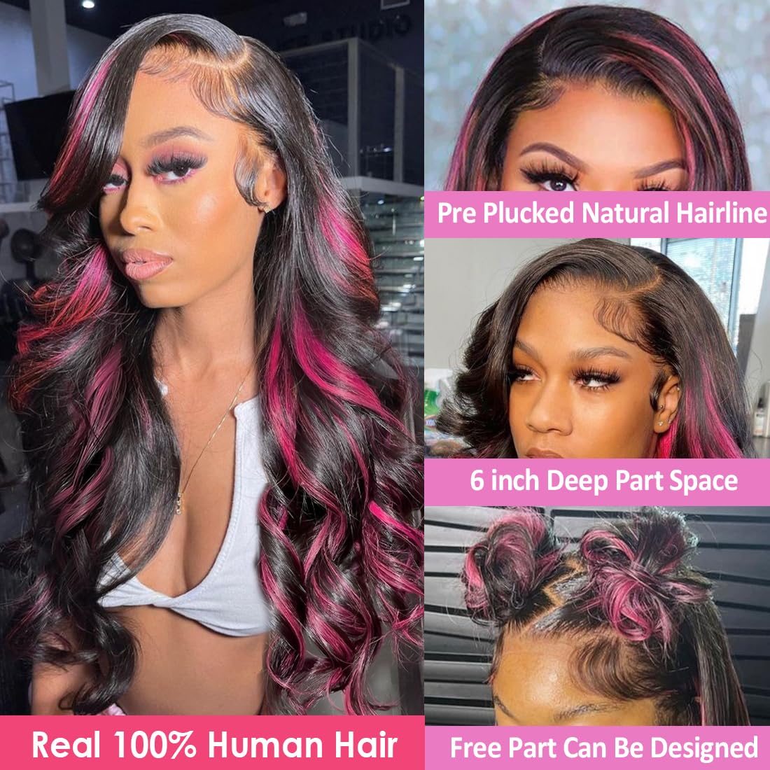 Agairl HD 13x6 lace wig enables versatile parting and realism